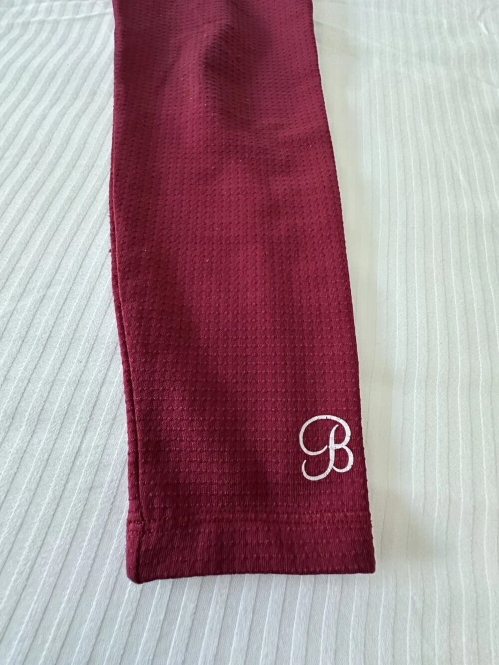 Bombshell sports wear leggings Thigh Highs Solid MAROON size S - Picture 3 of 5